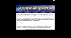 Desktop Screenshot of jeopardy-faqs.com